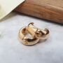 Mini Gold Plated Minimalist Huggie Earrings, thumbnail 1 of 4