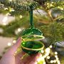 Green Glass Gold Secret Opening Bauble, thumbnail 3 of 3