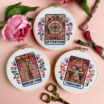 'The Wheel Of Fortune' Tarot Cross Stitch Kit, 4 of 4