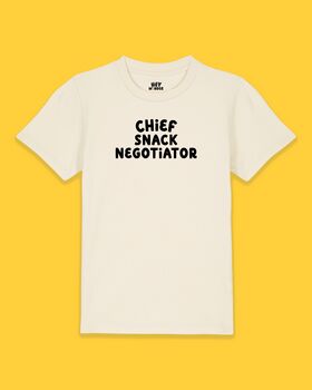Chief Snack Negotiator | Kids T Shirt, 3 of 5