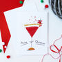 Pack Of Five Christmas Cheer Christmas Cards, thumbnail 3 of 6