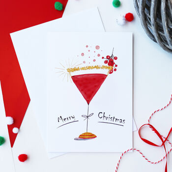 Pack Of Five Christmas Cheer Christmas Cards, 3 of 6