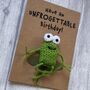 Frog Unforgettable Crochet Birthday Card Handmade, thumbnail 10 of 12