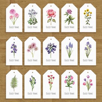 Flower Place Card Luggage Tags, 7 of 12
