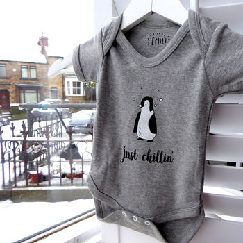 'Just Chillin' Unisex Baby Grow, 3 of 4