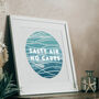 Salty Air No Cares, Coastal Ocean Wave Print, thumbnail 4 of 6