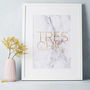 Marble And Gold 'Tres Chic' Print, thumbnail 1 of 2