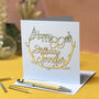 Personalised 80th Silver Papercut Birthday Card, thumbnail 1 of 11