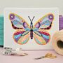 Mandala Butterfly Cross Stitch Kit, thumbnail 1 of 5