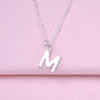 Sterling Silver Modern Initial Charm Necklace, thumbnail 4 of 8