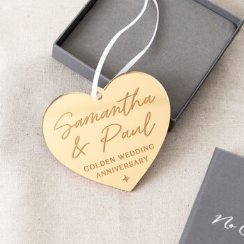 Golden Anniversary Acrylic Hanging Decoration, 2 of 3