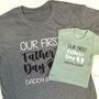 Personalised Our First Father's Day T Shirt Set, thumbnail 4 of 10
