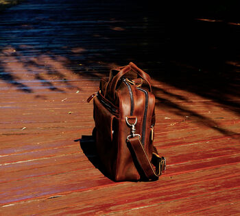 Genuine Leather Business Briefcase Laptop Bag, 9 of 12