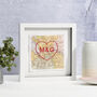 Personalised Embroidered Heart Map Picture, thumbnail 3 of 6