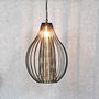 Designer Black Gold Round And Cone Lampshade, thumbnail 2 of 5