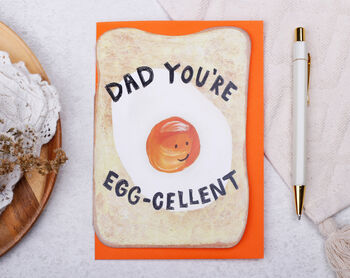 Funny Father's Day Card For Dad With Egg On Toast Design, 3 of 4