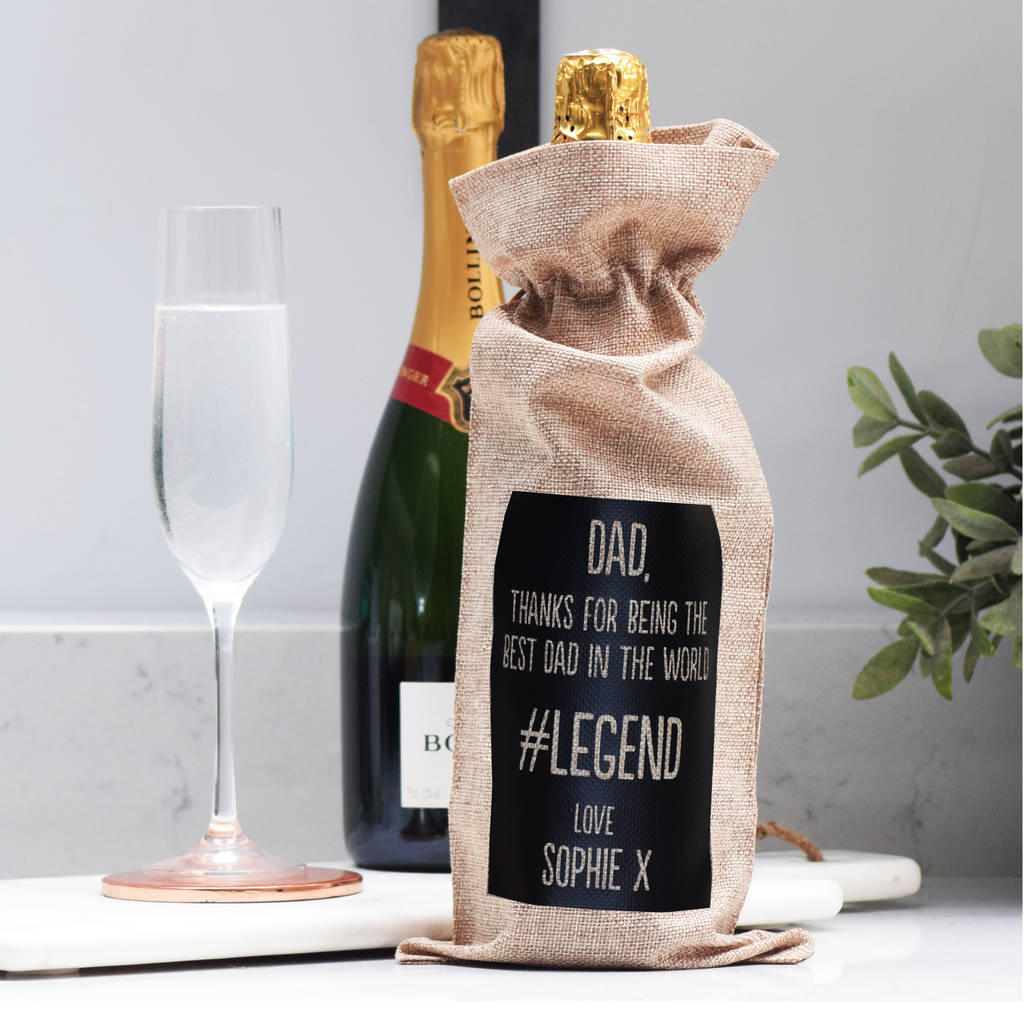 personalised wine bottle gift bags