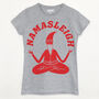 Namasleigh Yoga Santa Women's Christmas T Shirt, thumbnail 6 of 6