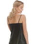 Bristish Made Black Short Satin Nightdress With Lace Detail Ladies Size Eight To 28 UK, thumbnail 4 of 4