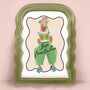 Green 'Bon Pantalon' Good Trousers Art Print, thumbnail 1 of 3