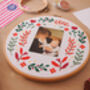 Christmas Photo Cross Stitch Kit, Festive Frame, thumbnail 1 of 6