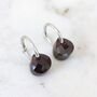 Garnet Teardrop January Birthstone Earrings, Silver, thumbnail 1 of 6