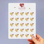 Butterfly Gold Love Heart Christmas Stickers, 25, thumbnail 1 of 9