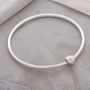 Que Sera Worry Bead Solid Silver Bangle, thumbnail 4 of 6