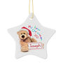 Personalised My First Christmas Teddy Ceramic Star, thumbnail 2 of 3