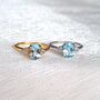 Sky Blue Topaz Ring In Sterling Silver And Gold Vermeil, thumbnail 8 of 12