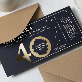 Personalised 40th Birthday Weekend Away Voucher For Her, 3 of 9