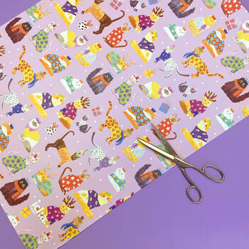 Christmas Cats Gift Wrap, 4 of 7