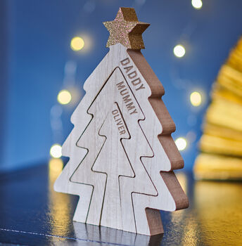 Personalised Wooden Family Tree Decoration, 2 of 2