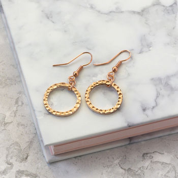 Rose Gold Plated Eternity Circle Earrings, 2 of 4