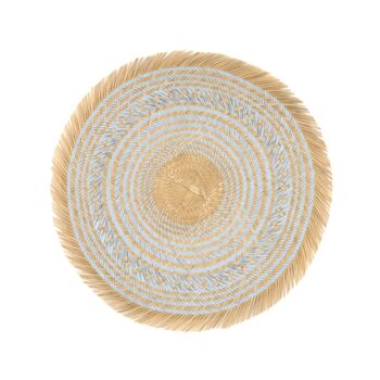 Sky Blue Handwoven Round Placemats Set Of Four, 2 of 5