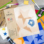Reusable Plastic Stencils Five Pcs Star With Brushes, thumbnail 1 of 5