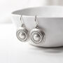 Silver Plated Round Earrings, thumbnail 1 of 7
