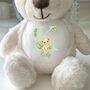 Personalised Animal Alphabet Cream New Baby Teddy Bear, thumbnail 2 of 8