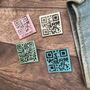 Engraved Qr Code Enamel Pin, Custom Scannable Qr Gift, Tech Lover Accessory, thumbnail 2 of 3