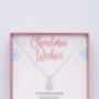 Sterling Silver Christmas Snowflake Charm Necklace, thumbnail 1 of 8