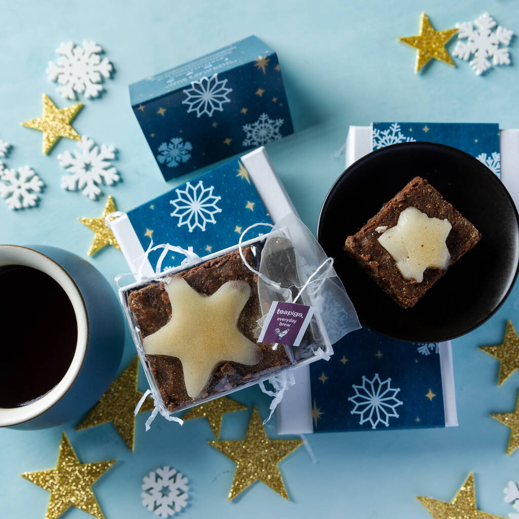 'Snowflakes' Mini Mince Pie Brownie And Tea, 1 of 3