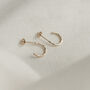 Recycled 9ct Gold Hammered Hoops, thumbnail 1 of 4