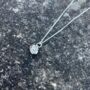 Petite Flower Pendant In Sterling Silver, thumbnail 3 of 5