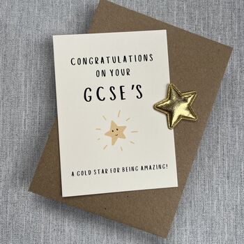 Personalised Well Done Gcse's Gold Star Postcard, 3 of 3