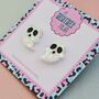 White Ghost Glitter Halloween Studs, thumbnail 4 of 4