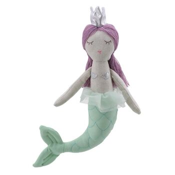 Linen Mermaid Princess With Purple Hair, 3 of 8