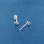 Tiny Bear Sterling Silver Stud Earrings, thumbnail 5 of 7