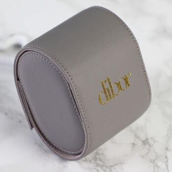 Personalised Luxury Pebble Grey Travel Watch Case, 5 of 8