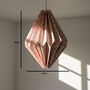 Printed Pattern Origami Diamond Lampshade, thumbnail 6 of 6