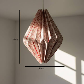 Printed Pattern Origami Diamond Lampshade, 6 of 6